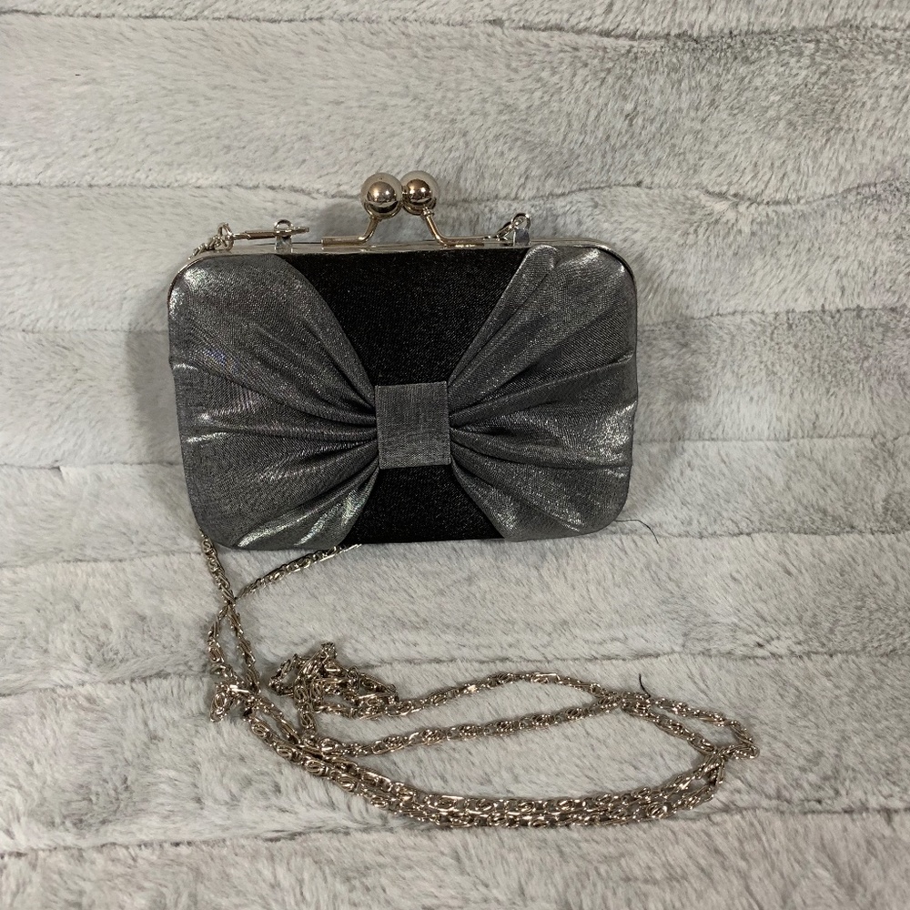 Evening bag, black and gray